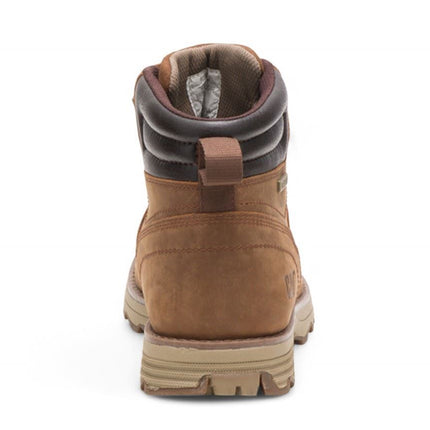 Caterpillar Mens Sire Waterproof Brown Sugar Leather Cat Work Boots