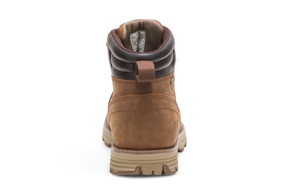 Caterpillar Mens Sire Waterproof Brown Sugar Leather Cat Work Boots