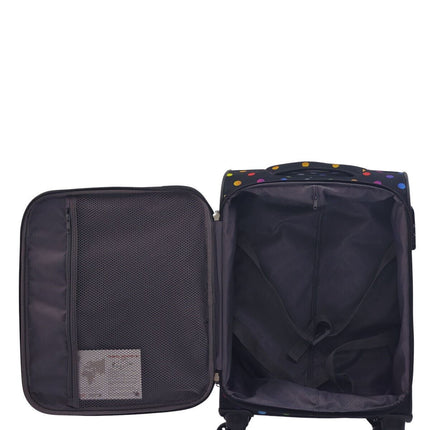 Soft Shell Cabin Suitcase 55 x 37 x 20 cm Lightweight Luggage Suitable for Easyjet, Ryanair