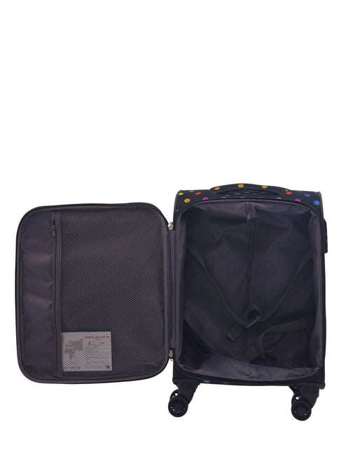 Soft Shell Cabin Suitcase 55 x 37 x 20 cm Lightweight Luggage Suitable for Easyjet, Ryanair