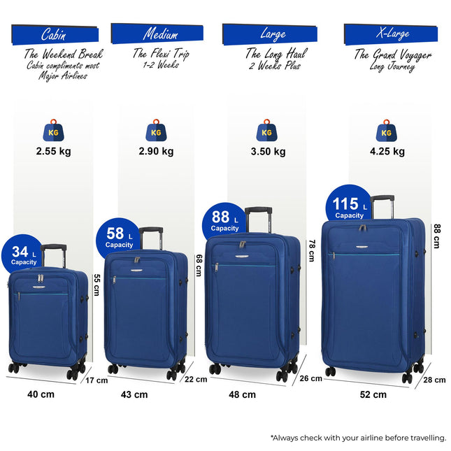Lightweight Soft Luggage Travel Suitcases