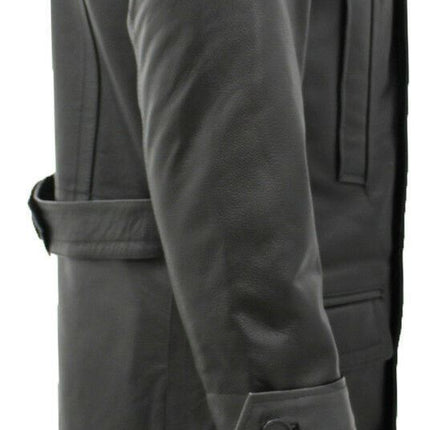 Mens Cowhide Leather Peacoat-Dortmund