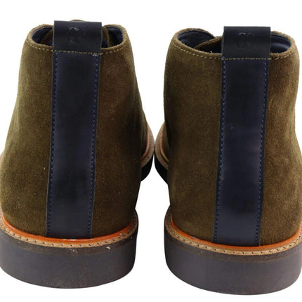 Mens Khaki Suede Lace Up Chukka Boots