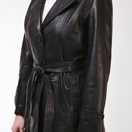 Womens 3/4 Length Trench Coat-Ranchi