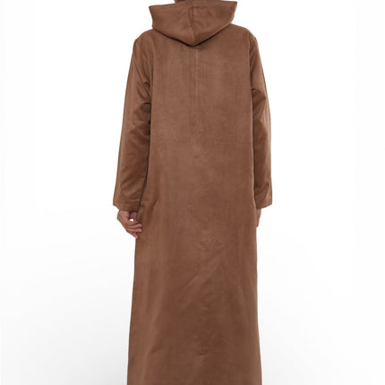 Kids Boys Hooded Eid Camel Brown Moroccan Jubba Robe Ramadan Eid Thobe - K-HM12