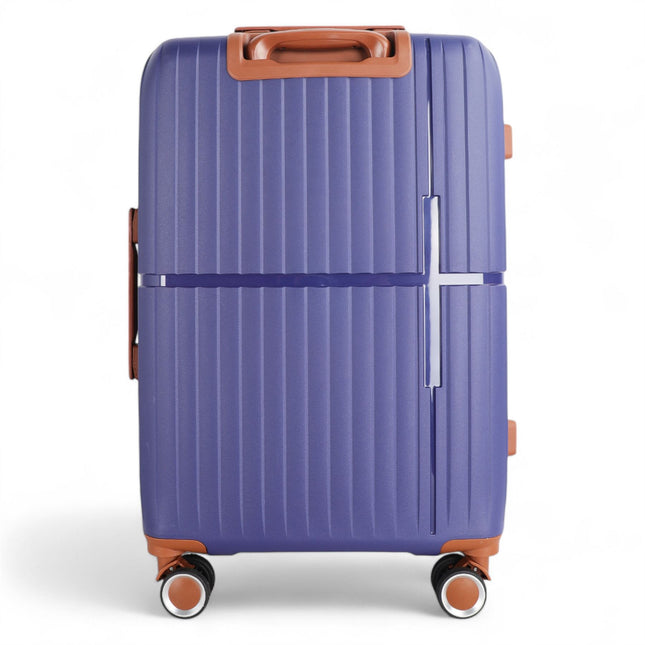 Strong Hard Shell Suitcase Set 8 Wheel Cabin Luggage Holiday Travel Case