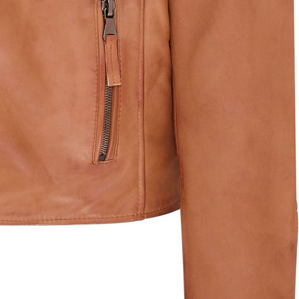 Mens Slim Fit Brando Style Double Cross Zip 100% Leather Biker Jacket
