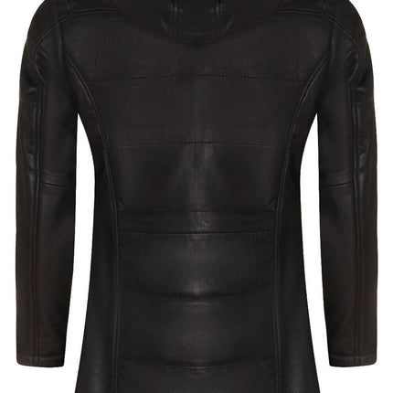 Women's Leather Quilted Parka Coat-Allentown