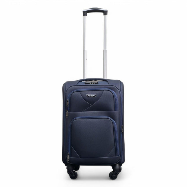 Expandable Soft Shell Cabin Suitcase 50.5 x 37 x 26 cm Luggage Suitable for Easyjet, Ryanair