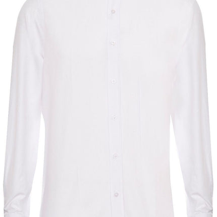 Mens Peaky Blinders Removable Collar Nehru White Collarless Shirt