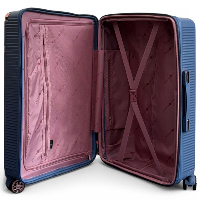 Expandable Hard Shell 8 Wheels Luggage Travel Cabin Suitcase Set