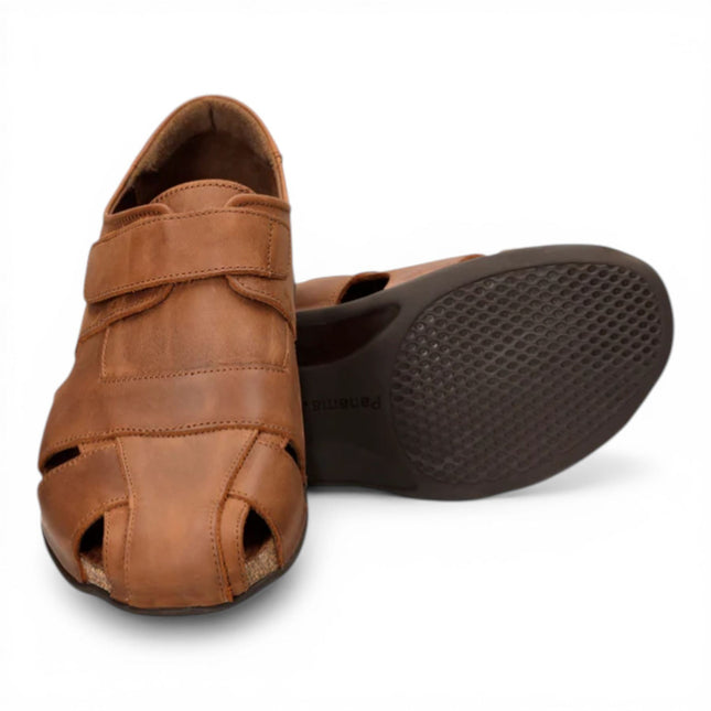 Panama Jack Fletcher Basics C5 Men's Bark Brown Leather Sandals