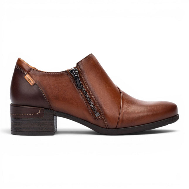 Pikolinos Women's Brown Leather Low Heel Shoes - Malaga