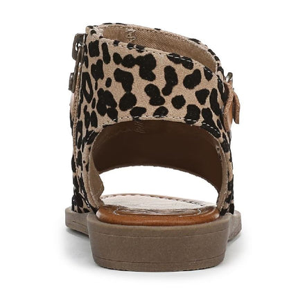 Blowfish Malibu Women's Brown Leopard Strappy Low Wedge Sandals - Denver