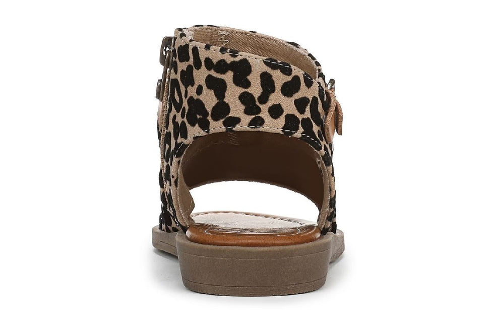 Blowfish Malibu Women's Brown Leopard Strappy Low Wedge Sandals - Denver