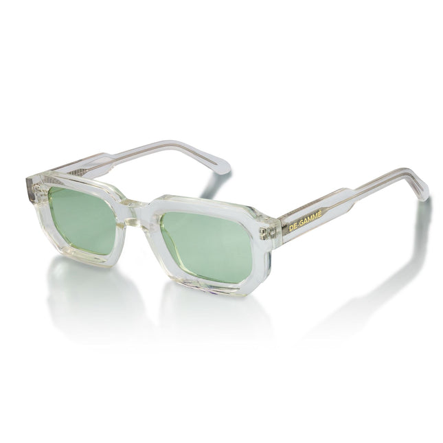 De-Gamme Bold Clear Geometric Rectangle Polarized Sunglasses - Malta