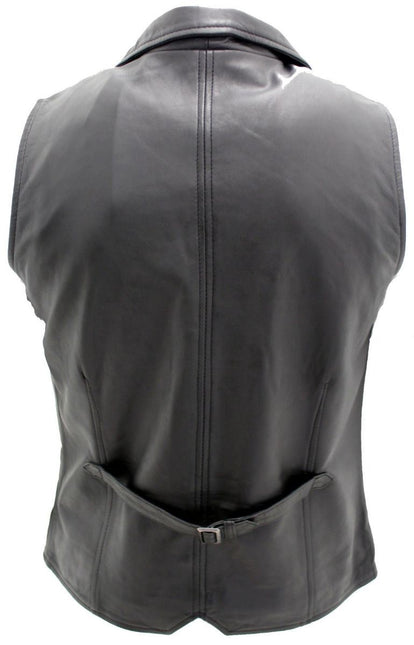 Mens Smart Classic Leather Waistcoat-Bristol