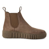 Tamaris Womens Taupe Brown Leather Chelsea Ankle Boots