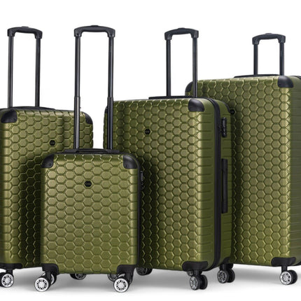 Hard Shell ABS 8 Wheel Luggage Travel Cabin Holiday Bags Suitcase Set