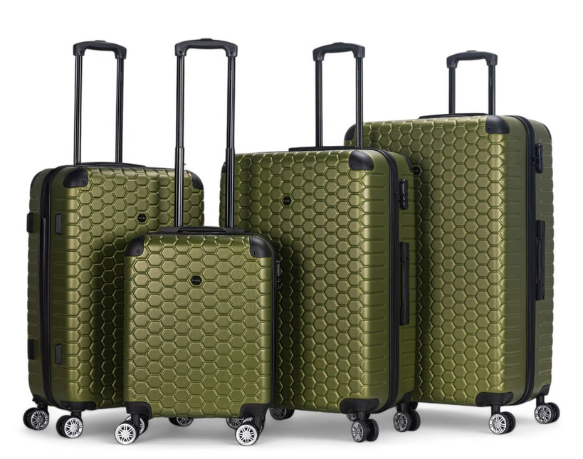 Hard Shell ABS 8 Wheel Luggage Travel Cabin Holiday Bags Suitcase Set