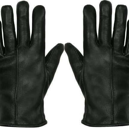 WOMENS BLACK CLASSIC SOFT REAL 100% LEATHER GLOVES THERMAL LINED DRIVING FITTED