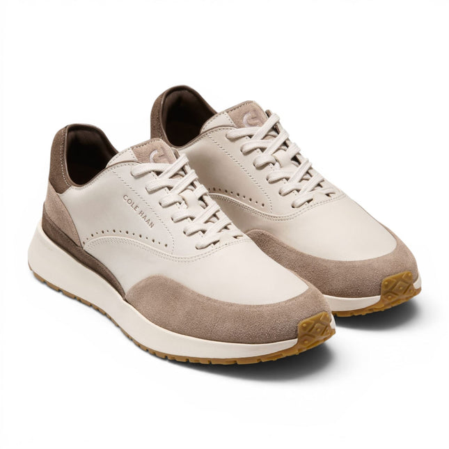 Cole Haan Men's GrandPro Luxe Mile Trainer Brown Leather Sneakers - C44518