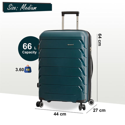 Dual 4 Wheel Hard Shell Strong Luggage Suitcase