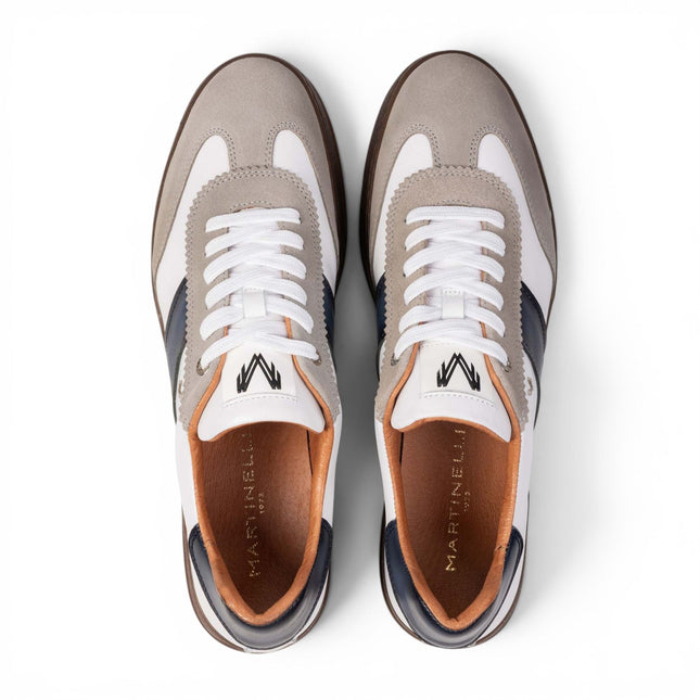 Martinelli Men's Blue Leather Sneakers Trainer Shoes - Seaford