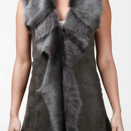 Women's Toscana Sheepskin Long Gilet-Sorocaba