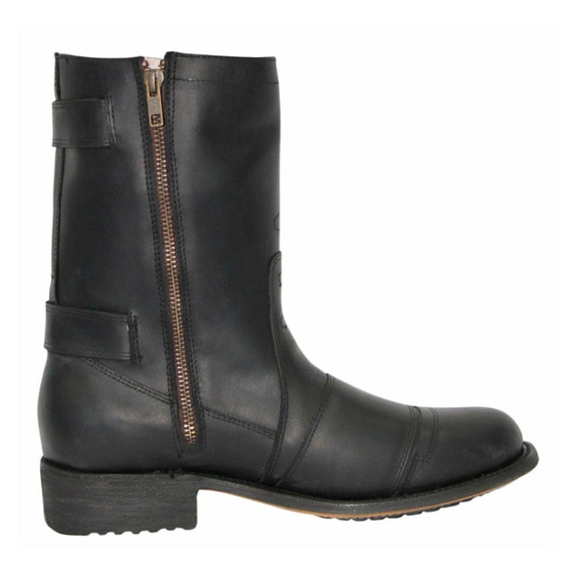 Grinders Mens Black Leather Cowboy Boots - Route 66