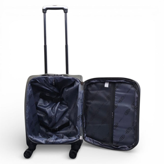 Soft Shell Lightweight Nylon Suitcase Set 4 Wheel Travel Case Holiday Bags