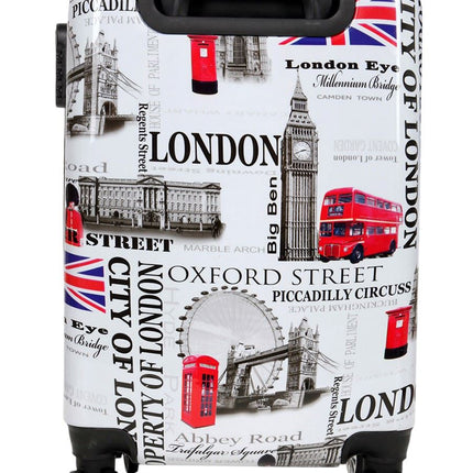 Hard Shell Printed Cabin 36 x 48 x 20 cm Suitcase Luggage Suitable for Easyjet, Ryanair