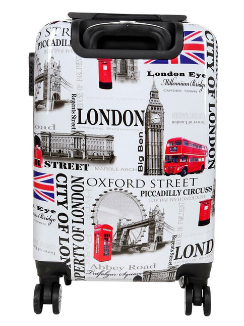 Hard Shell Printed Cabin 36 x 48 x 20 cm Suitcase Luggage Suitable for Easyjet, Ryanair