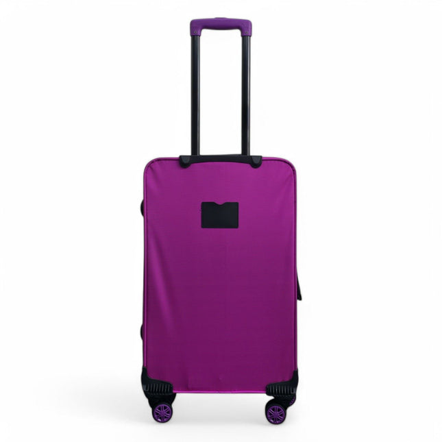 Lightweight Soft Shell 8 Wheels Luggage Travel Cabin Holiday Bags Suitcase Set