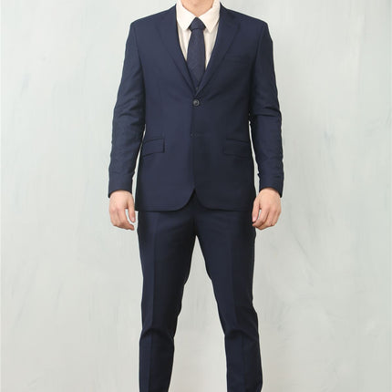 Men's Navy 3 Piece Formal Classic Prom Suit Workwear