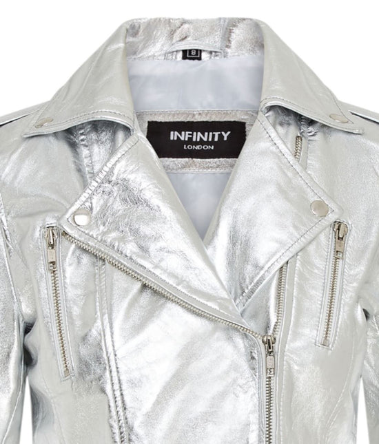 Womens Leather Brando Biker Jacket-Orlando