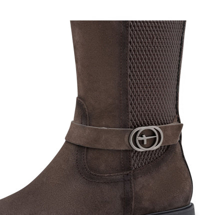 Tamaris Womens Taupe Leather Knee-High Long Riding Boots - 25618-43