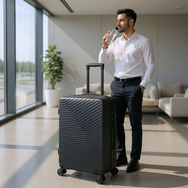 Hardshell Suitcase Set Robust 8 Wheel Cabin Luggage Case Bag