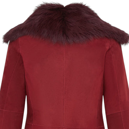 Womens Toscana Sheepskin Suede Trench Coat-Tbilisi