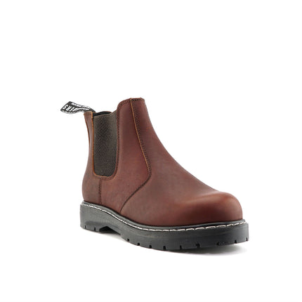 Grinders Unisex Wine Chelsea Acs Leather Ankle Slip On Boots