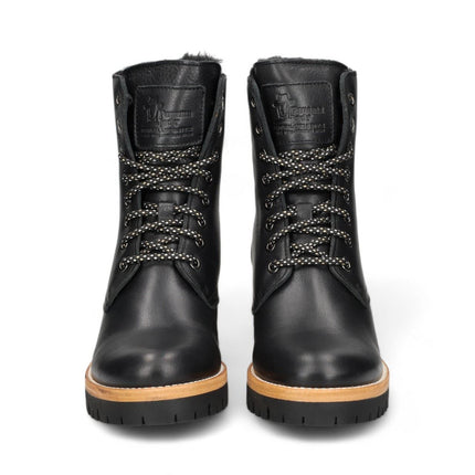 Panama Jacks Women's Black Leather Padma B11 Ankle Boots