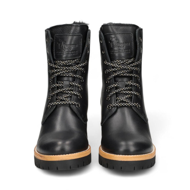 Panama Jacks Women's Black Leather Padma B11 Ankle Boots
