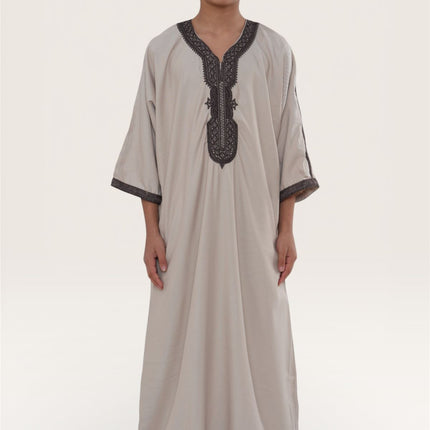 Kids Boys Salmon Burgundy Moroccan Thobe Robe Djellaba Gandoura Eid Jubba- K-HM66