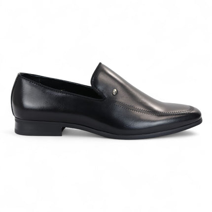 Men's Black Classic Slip-On Loafers Formal Shoes