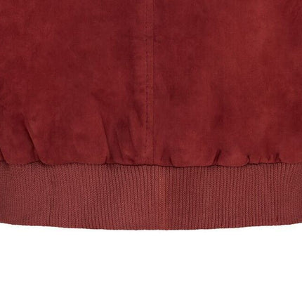 Mens Soft Goat Suede MA-1 Varsity Bomber Jacket  - Dalian