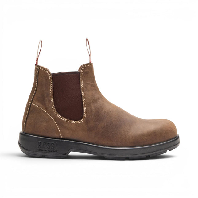 Rossi 404 Mocha Brown Leather Outdoor Chelsea Boots - Spinifex