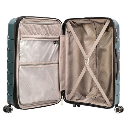 Dual 4 Wheel Hard Shell Strong Luggage Suitcase