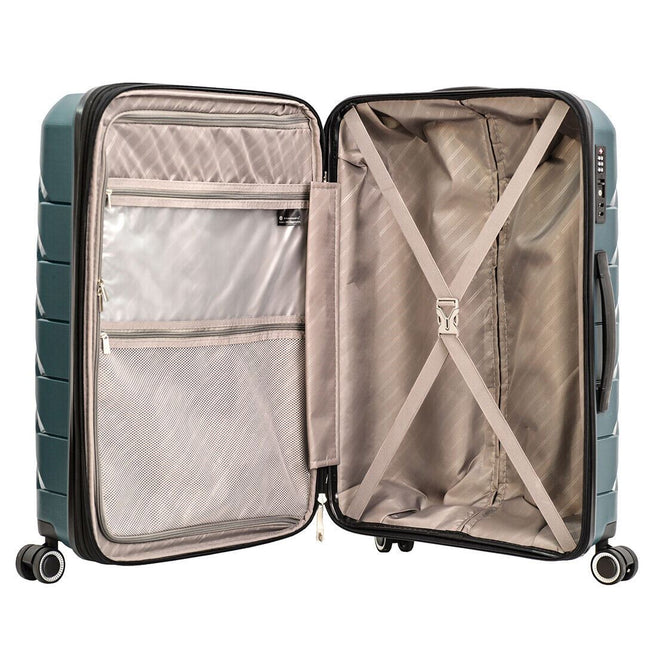 Dual 4 Wheel Hard Shell Strong Luggage Suitcase
