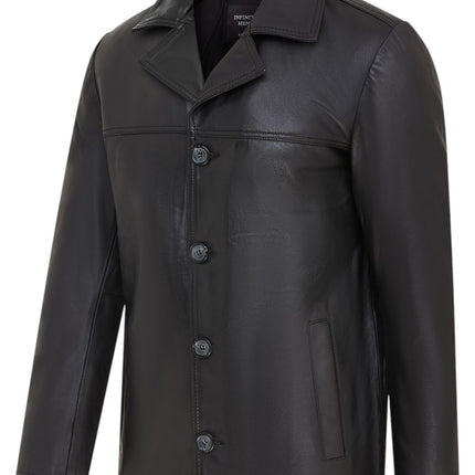 Men’s 4 Button Italian Leather Blazer Jacket - Loxton
