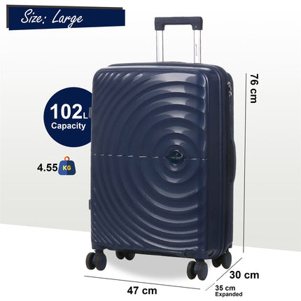 Expandable Hard Shell 8 Wheels Luggage Travel Cabin Suitcase Set